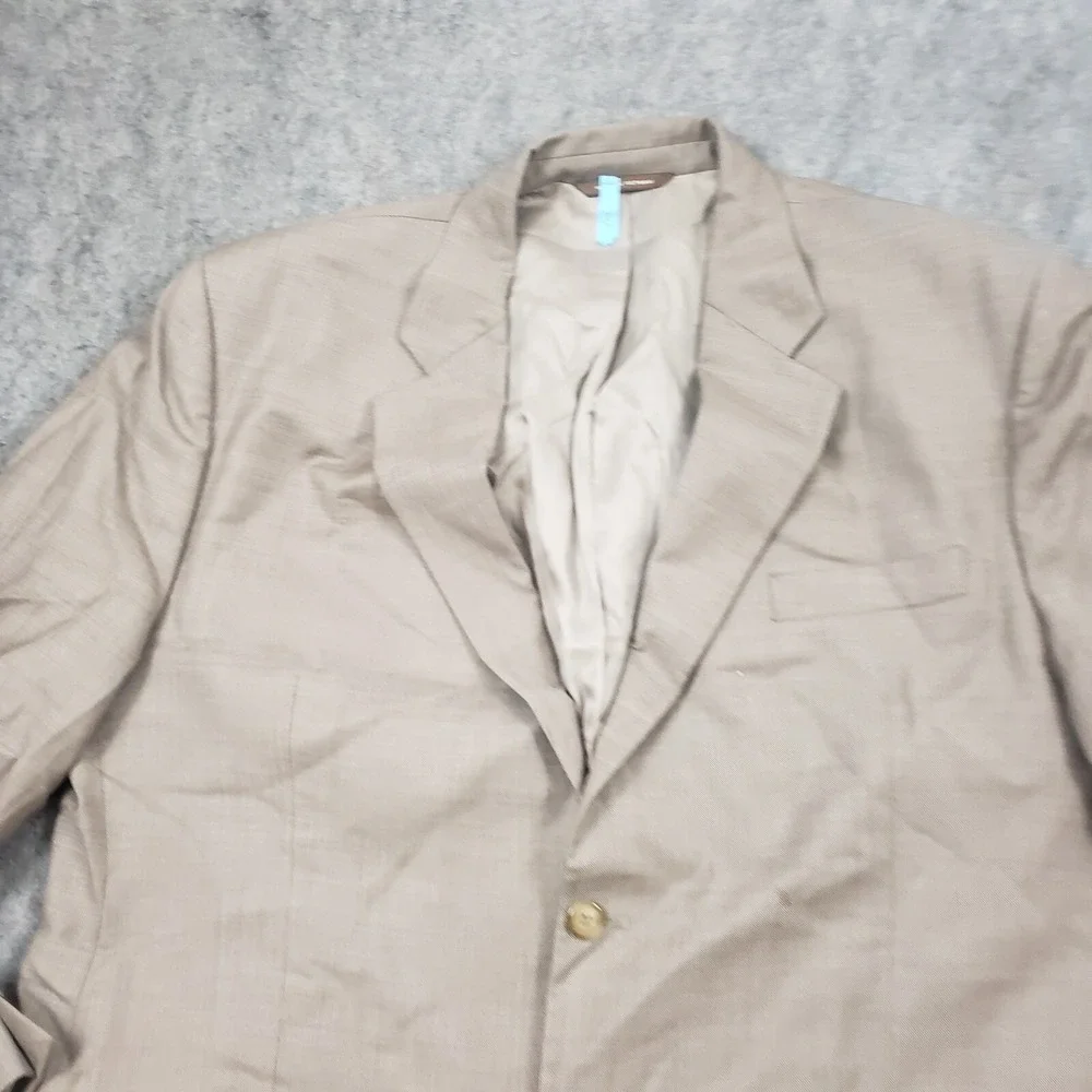 Merona Jacket Men 48R Brown‎ Blazer Coat Business Office Casual Wool Adult *